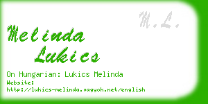 melinda lukics business card